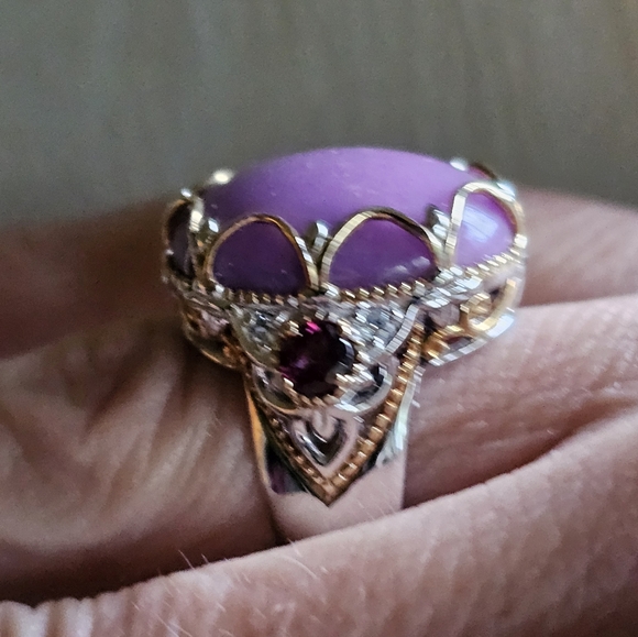 Genuine Sugilite and Rubellite Tourmaline Gems En Vogue 💍 Size 6! - Picture 9 of 9